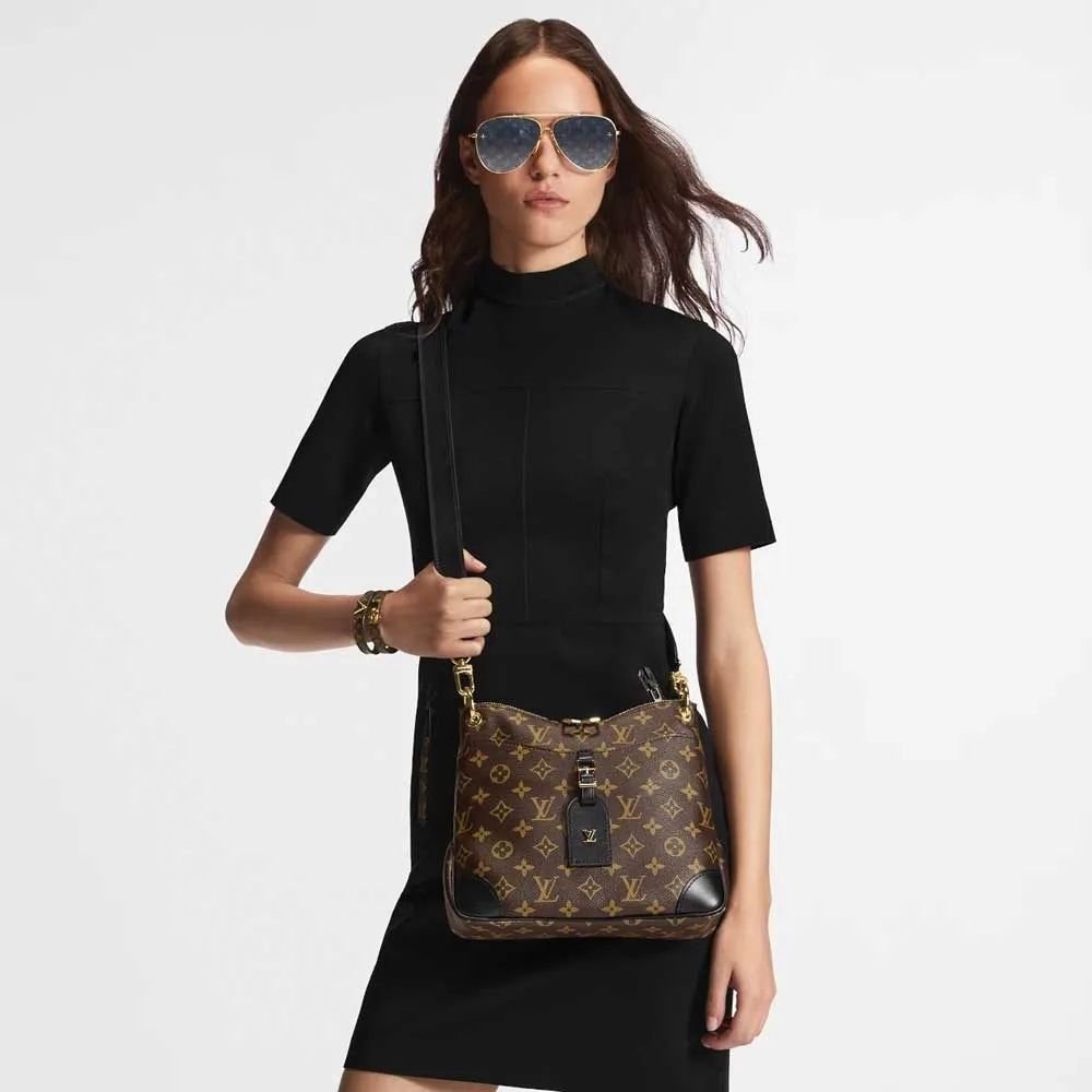 Louis Vuitton Odéon PM Monogram Canvas Black 28Cm M45353