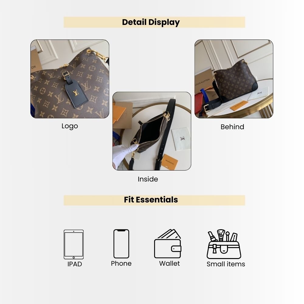 Louis Vuitton Odéon PM Monogram Canvas Black 28Cm M45353
