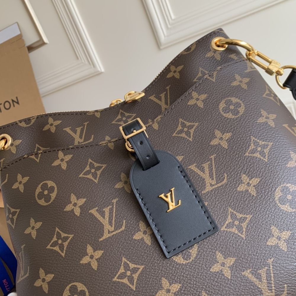 Louis Vuitton Odéon PM Monogram Canvas Black 28Cm M45353