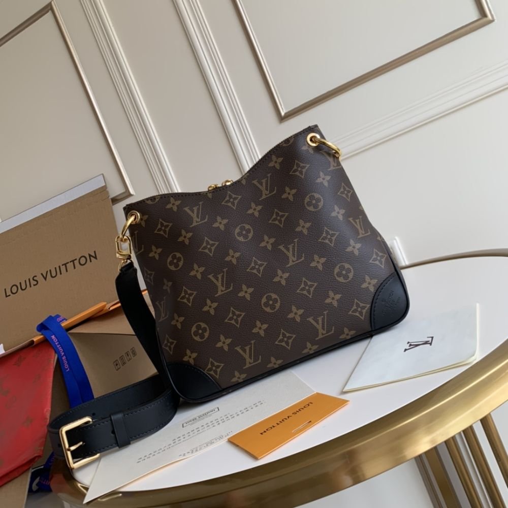 Louis Vuitton Odéon PM Monogram Canvas Black 28Cm M45353