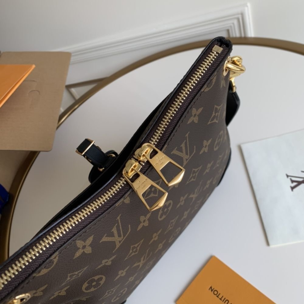 Louis Vuitton Odéon PM Monogram Canvas Black 28Cm M45353