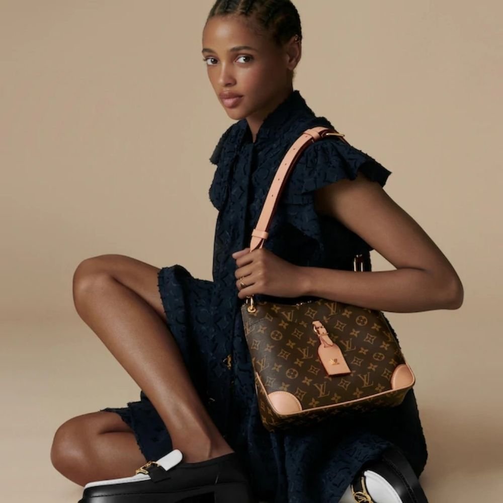 Louis Vuitton Odéon PM Shoulder Bag Dark Brown 27Cm