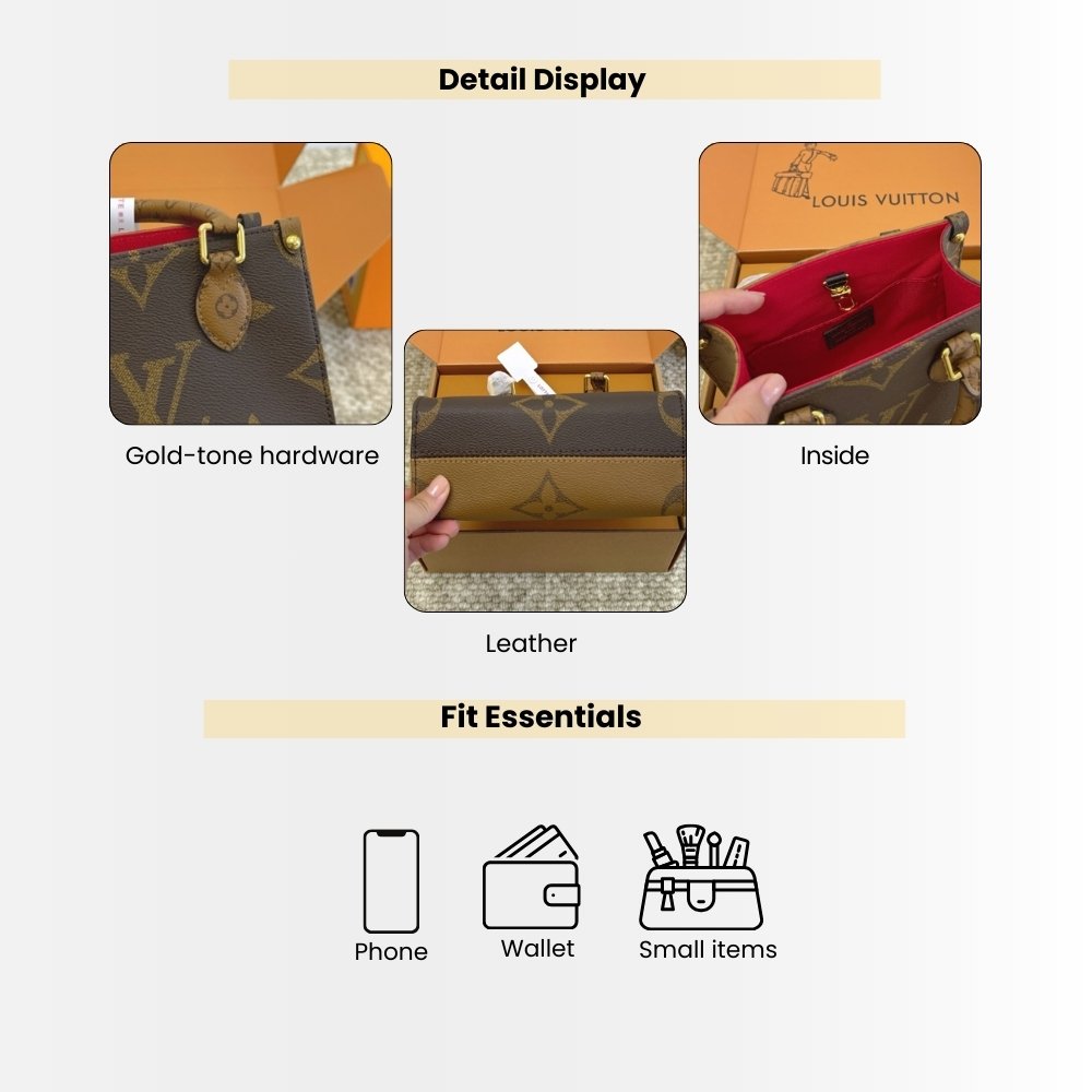 Louis Vuitton Onthego BB Monogram Canvas Brown 18Cm M46839