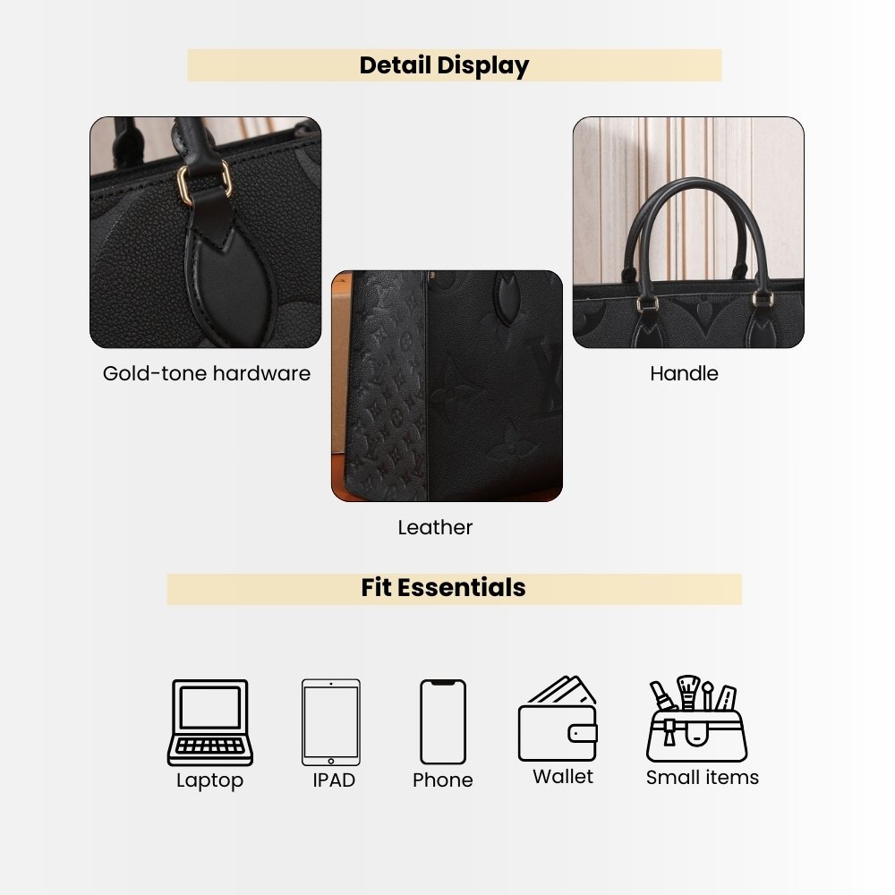 Louis Vuitton Onthego MM Black 35Cm M45595