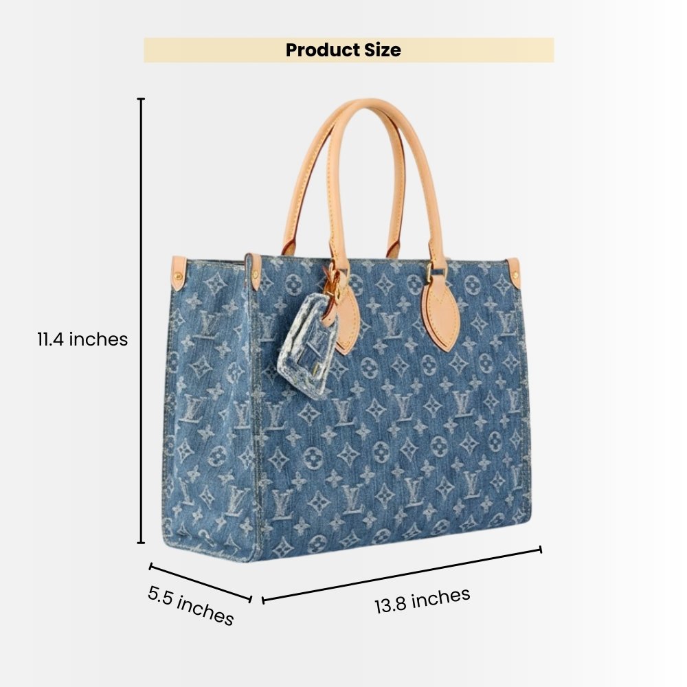 Louis Vuitton OnTheGo MM Denim Blue 35Cm M46871