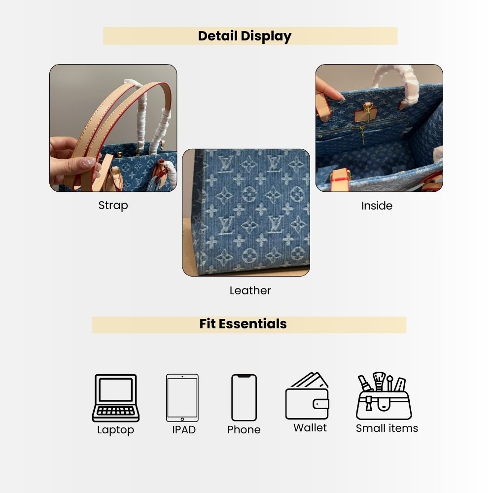 Louis Vuitton OnTheGo MM Denim Blue 35Cm M46871