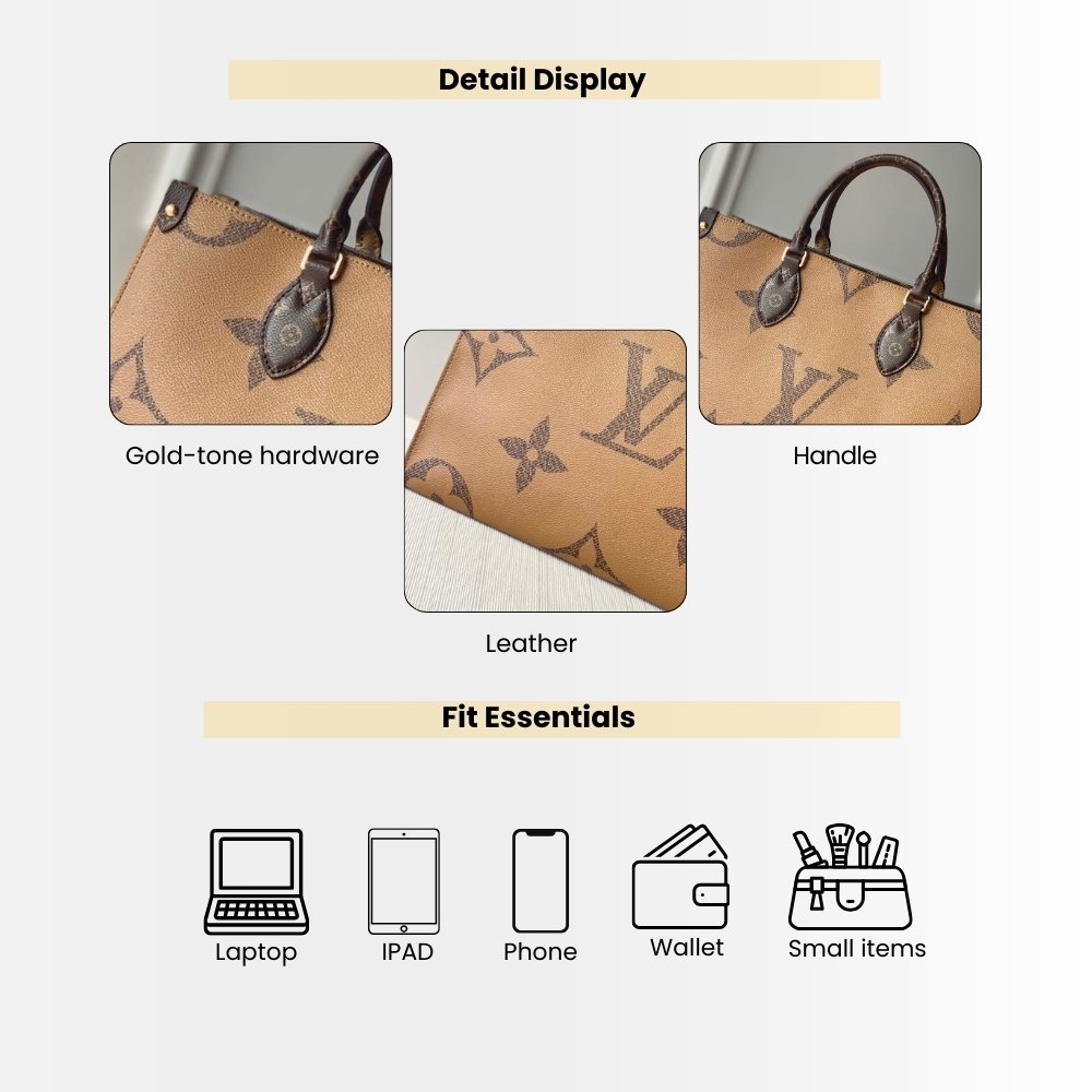 Louis Vuitton Onthego MM Monogram Canvas Brown 35Cm M45321