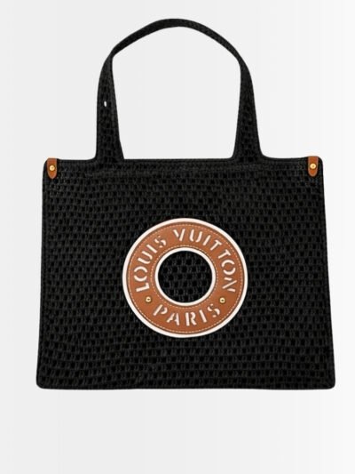Louis Vuitton Onthego MM Raffia Black 37Cm
