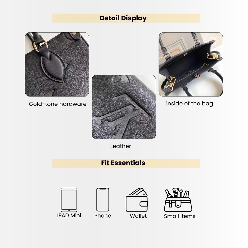 Louis Vuitton Onthego PM Black 25Cm M45653