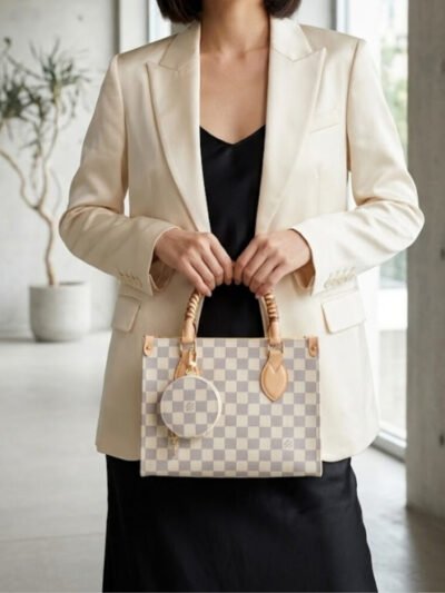 Louis Vuitton Onthego PM Damier Azur Banana 25Cm