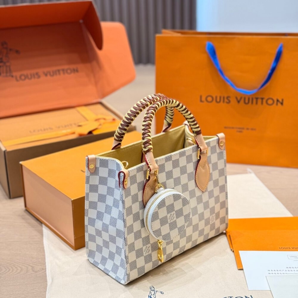 Louis Vuitton Onthego PM Damier Azur Banana 25Cm