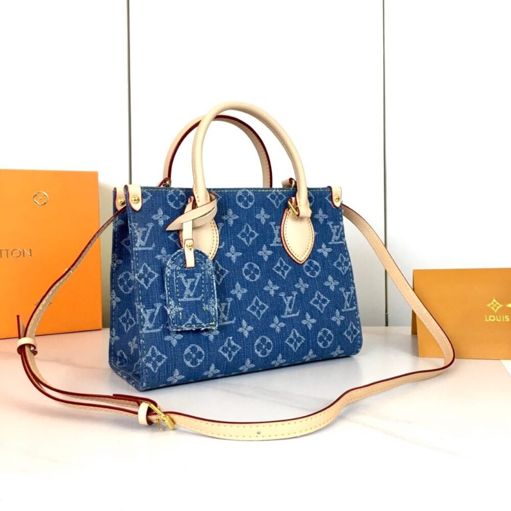 Louis Vuitton Onthego PM Denim Blue 25Cm M14633