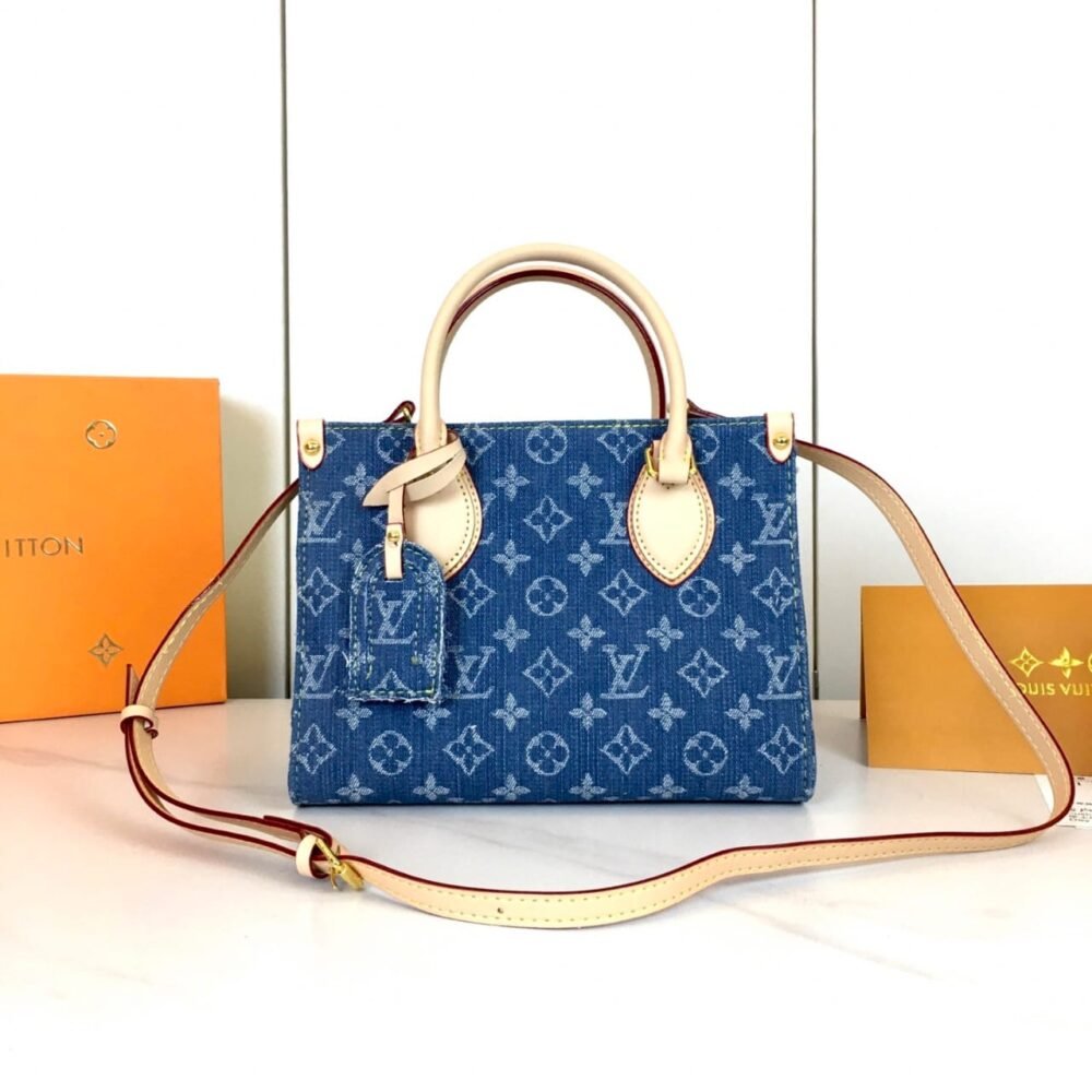 Louis Vuitton Onthego PM Denim Blue 25Cm M14633
