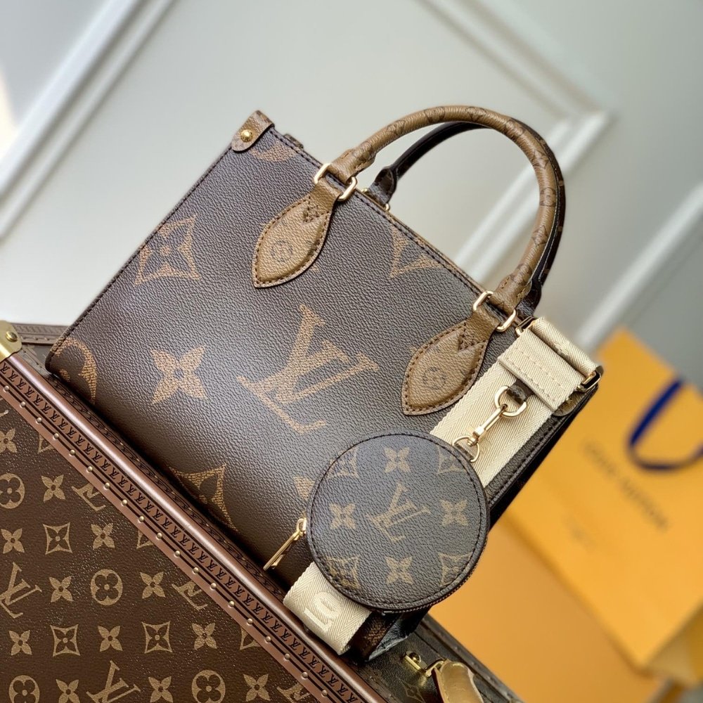 Louis Vuitton Onthego PM Monogram Canvas Brown 25Cm M46373