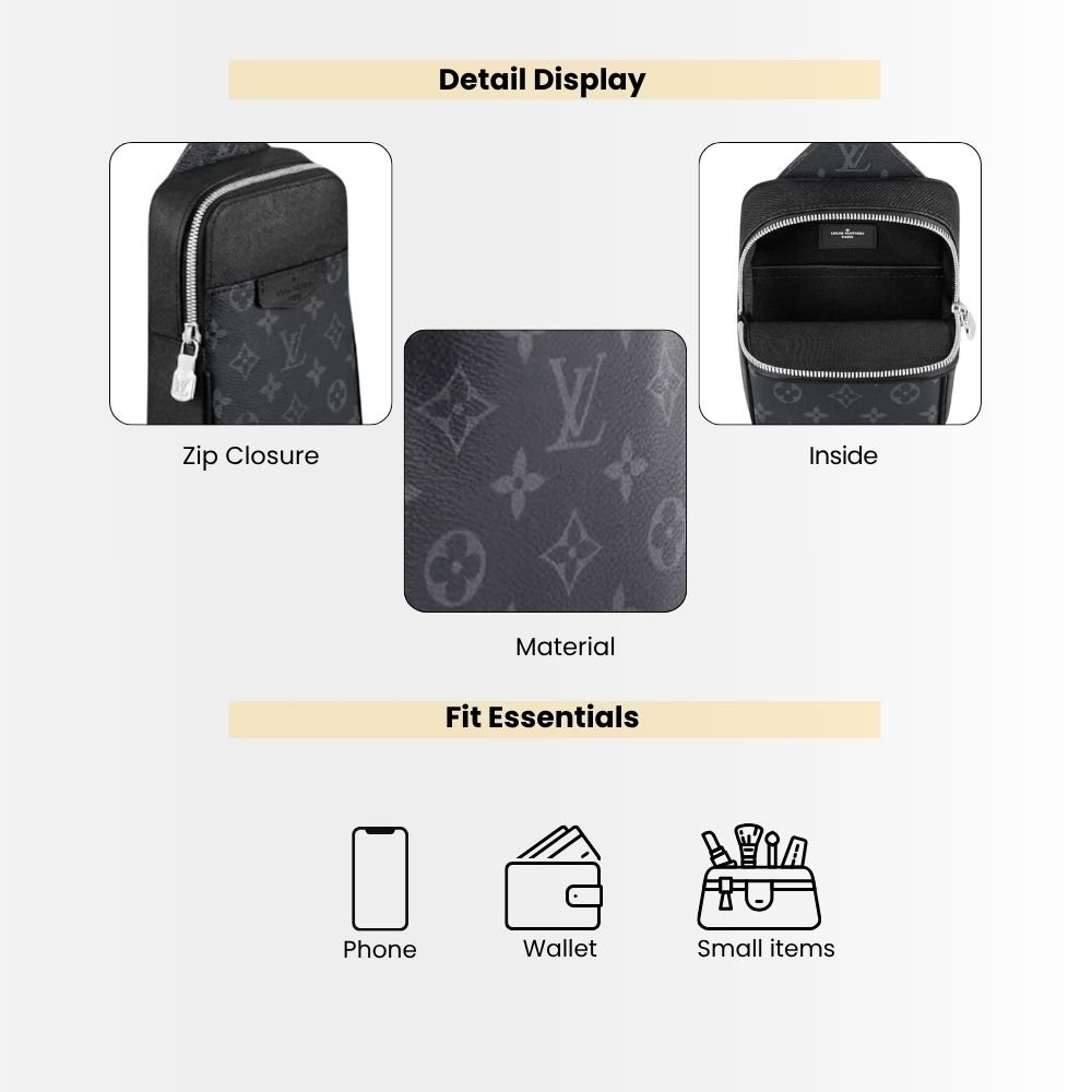 Louis Vuitton Outdoor Slingbag Taigarama Black 21Cm M30741