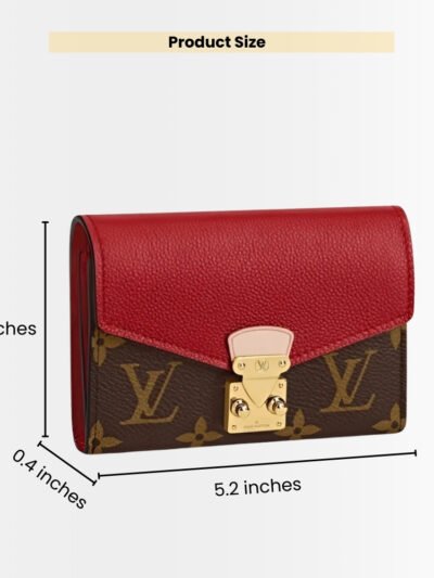 Louis Vuitton Pallas Compact Wallet Brown And Red 13Cm M67478