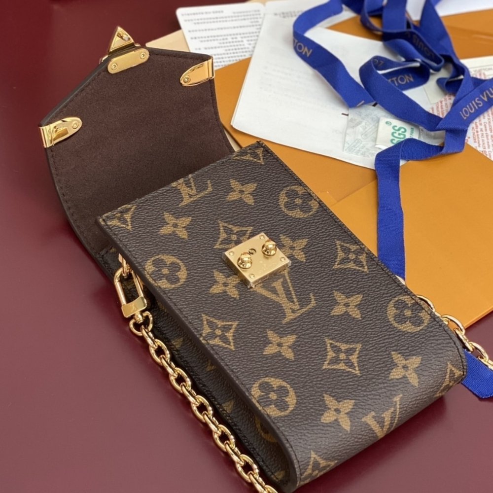 Louis Vuitton Phone Pouch Métis Brown 17Cm M13572