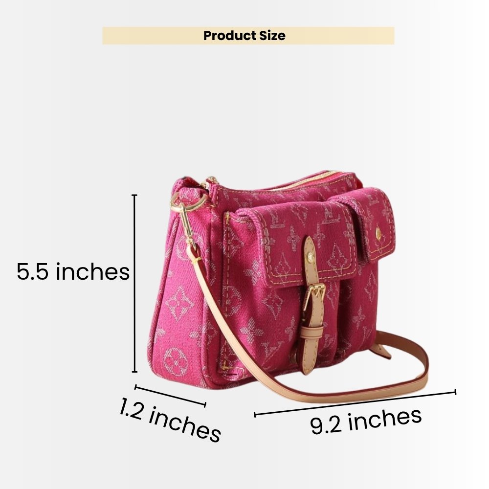 Louis Vuitton Pochette Accessoire Cargo Pink Denim 23cm