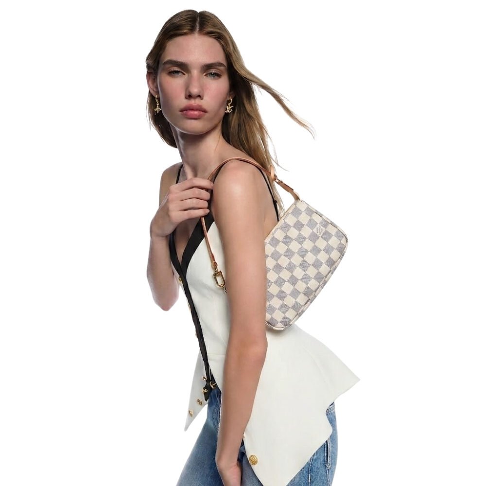 Louis Vuitton Pochette Accessoires Damier Azur 23Cm N40915