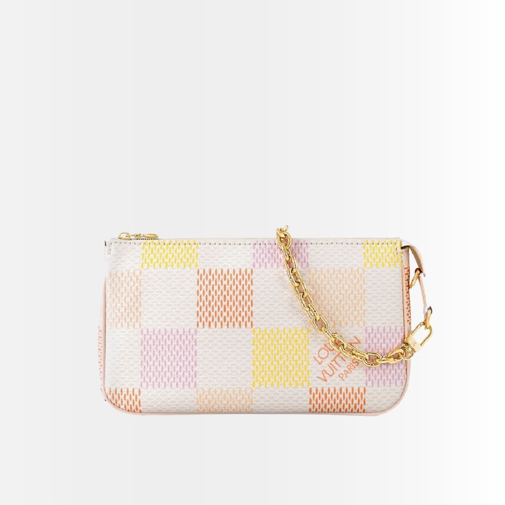 Louis Vuitton Pochette Accessoires Damier Canvas Pink 23Cm N40642
