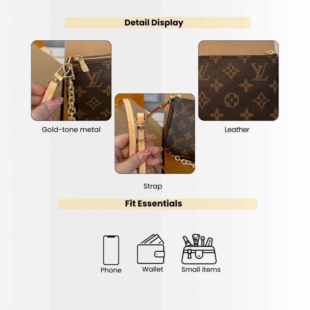 Louis Vuitton Pochette Accessoires Monogram Brown 23cm M82766