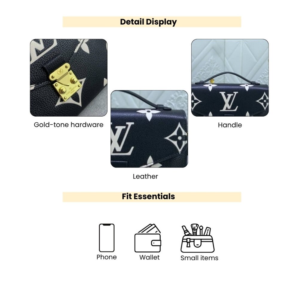 Louis Vuitton Pochette Métis Black 25Cm M45773