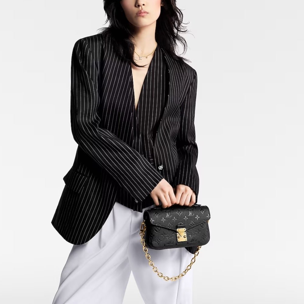 Louis Vuitton Pochette Métis East West Black 21Cm M46595