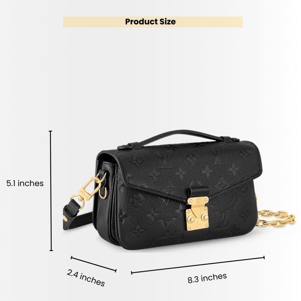 Louis Vuitton Pochette Métis East West Black 21Cm M46595