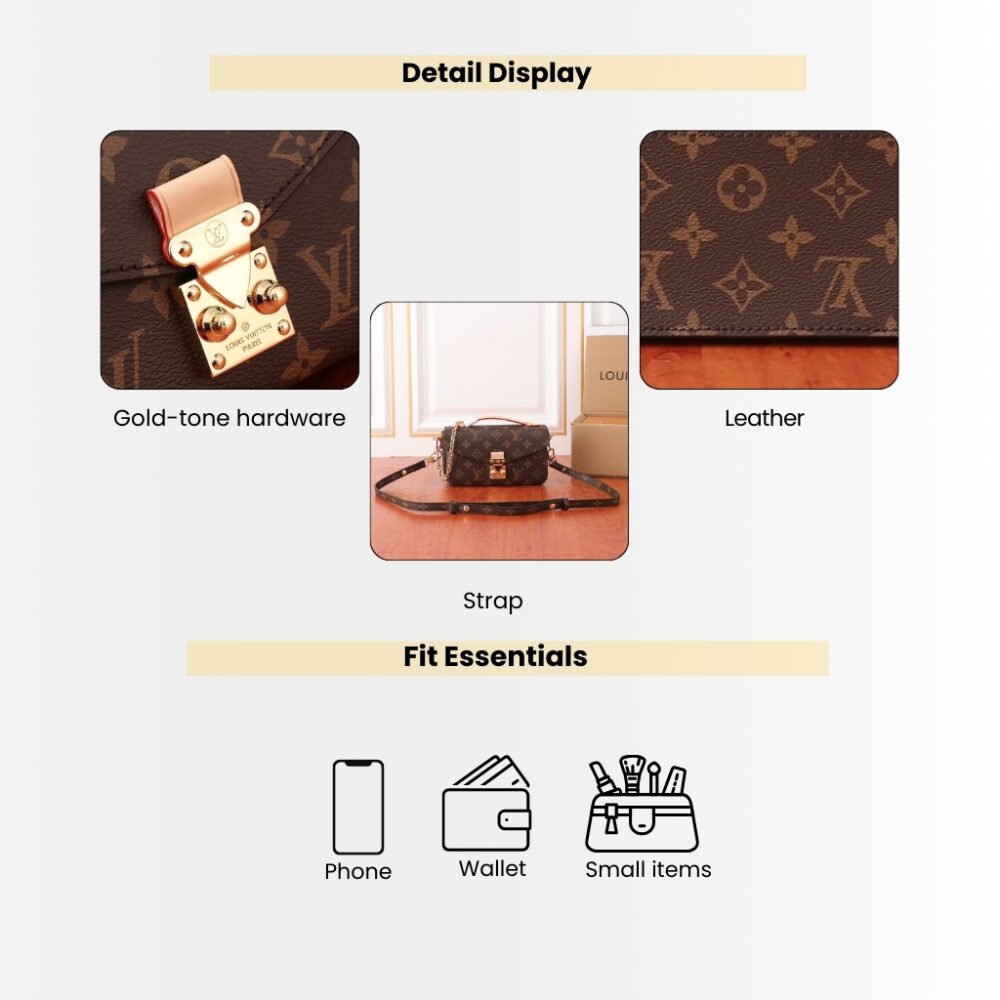 Louis Vuitton Pochette Métis East West Monogram Brown 21Cm M46279