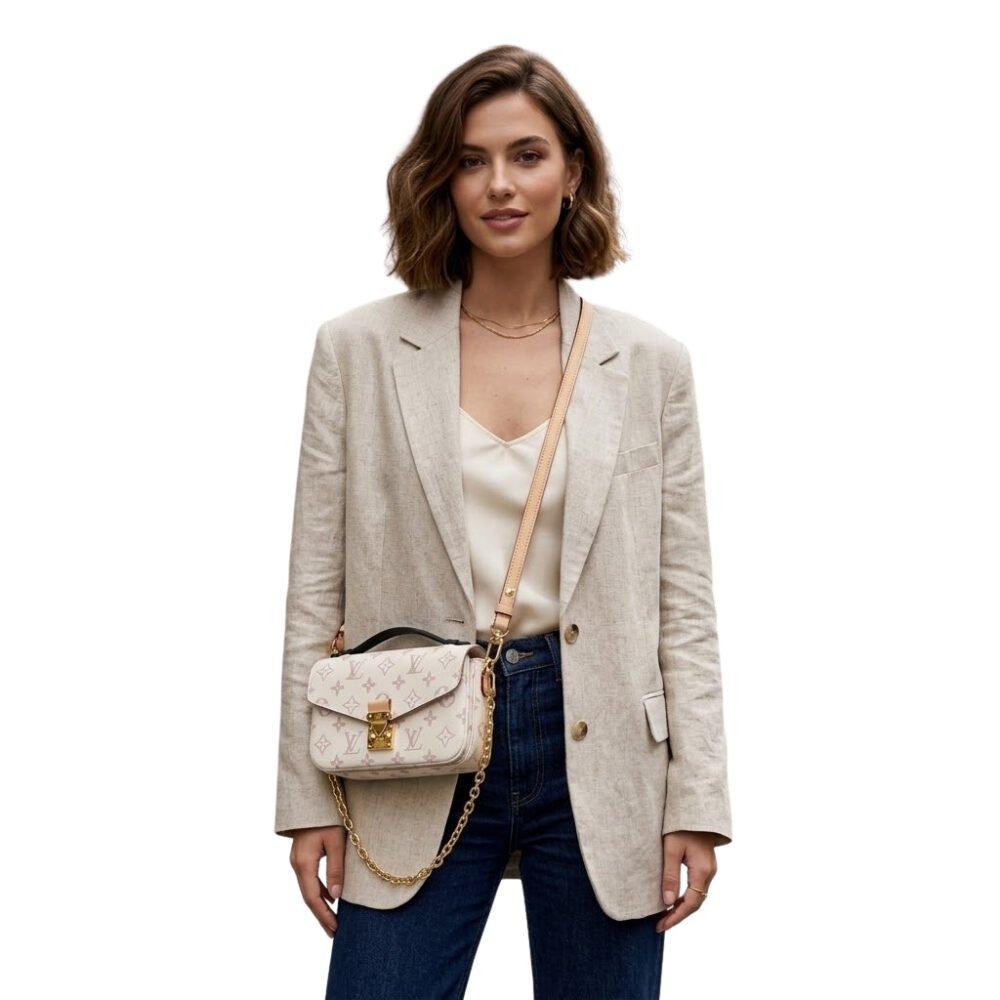 Louis Vuitton Pochette Métis East West Monogram Dune 21Cm M46914