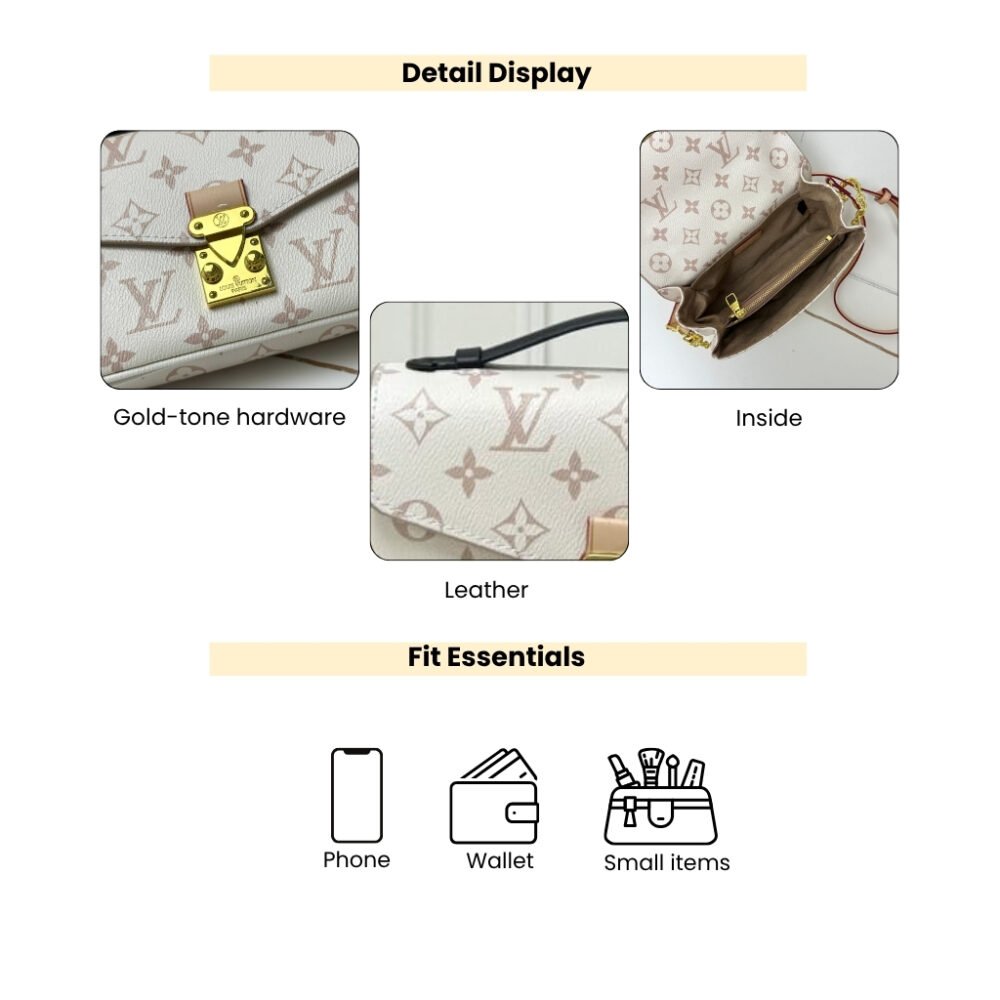 Louis Vuitton Pochette Métis East West Monogram Dune 21Cm M46914