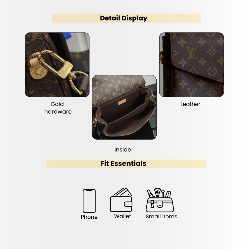 Louis Vuitton Pochette Métis Monogram Brown 25Cm M44875