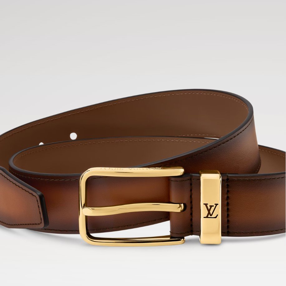 Louis Vuitton Pont Neuf Patinated Belt Brown 35mm Brown M4506S