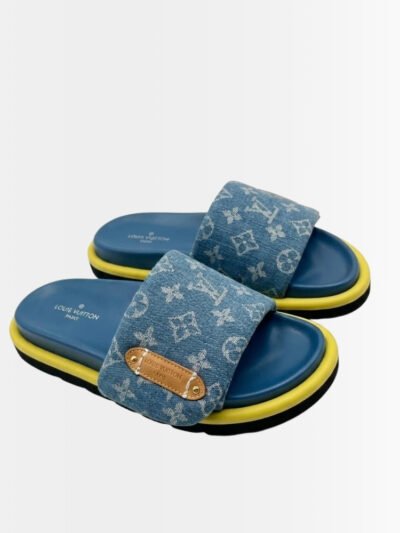 Louis Vuitton Pool Pillow Flat Comfort Mules Blue 1ACJVH