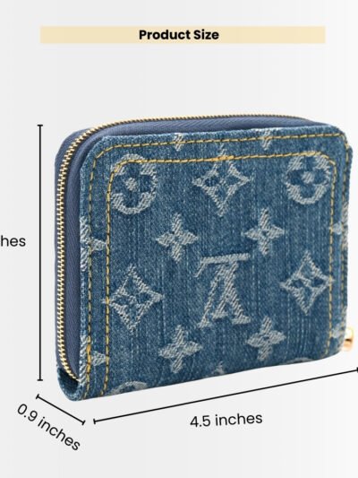 Louis Vuitton Remix Zippy Coin Purse Wallet Denim Blue 11Cm M82957