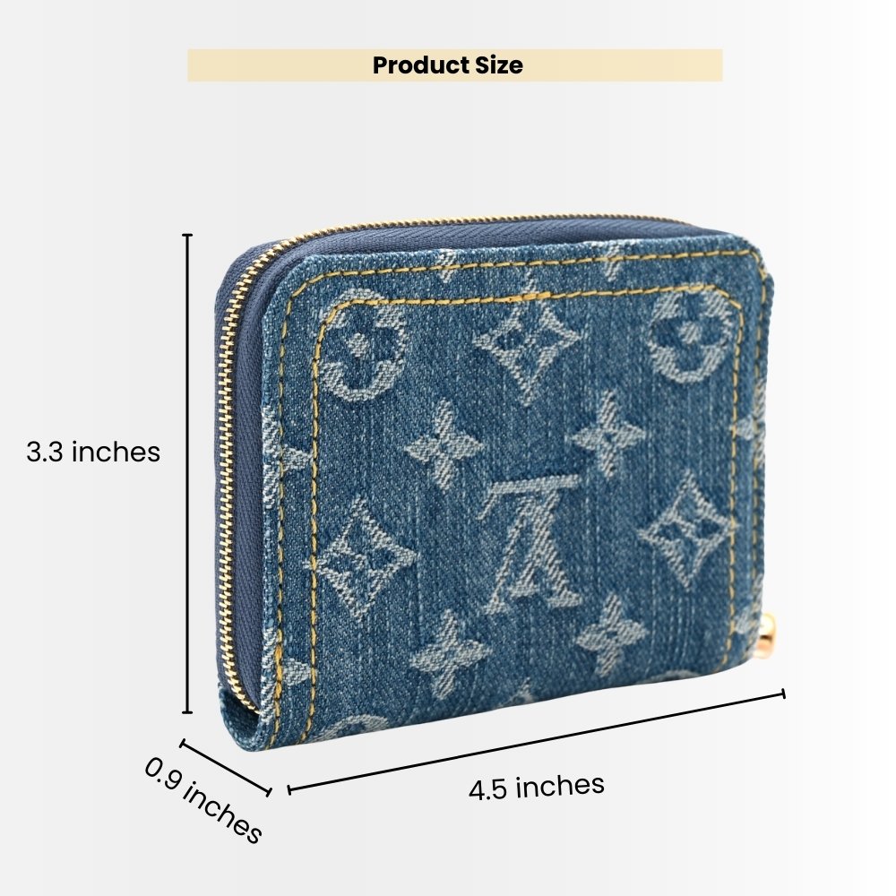 Louis Vuitton Remix Zippy Coin Purse Wallet Denim Blue 11Cm M82957