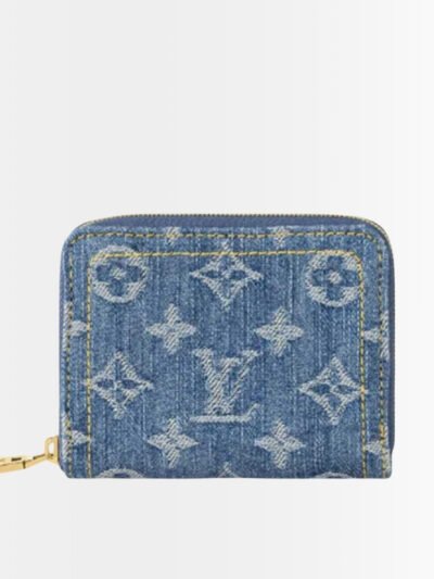 Louis Vuitton Remix Zippy Coin Purse Wallet Denim Blue 11Cm M82957