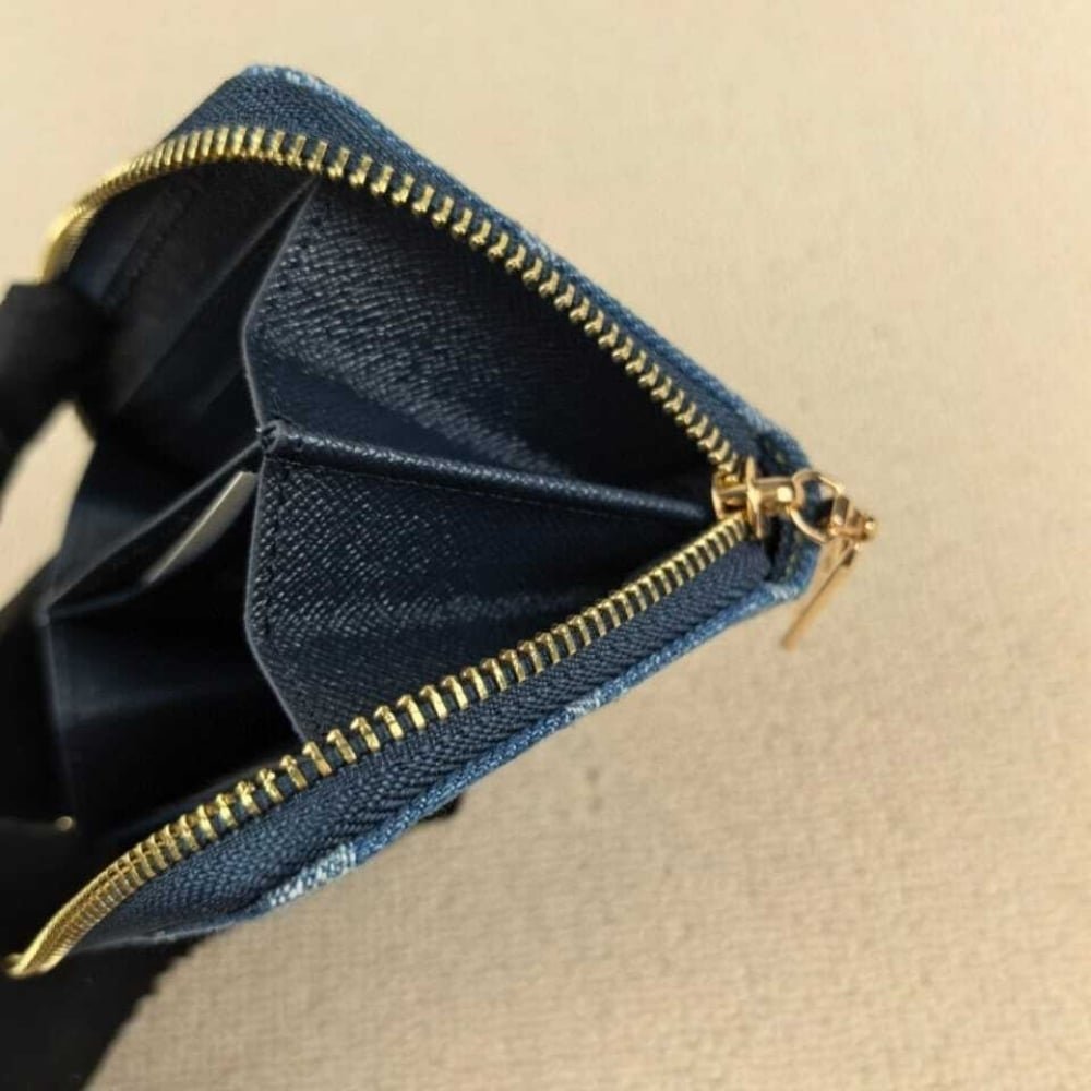 Louis Vuitton Remix Zippy Coin Purse Wallet Denim Blue 11Cm M82957