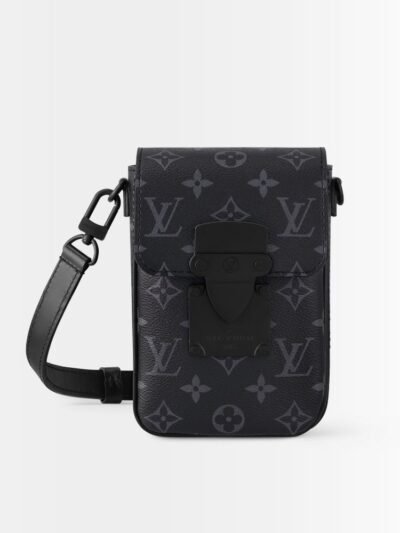 Louis Vuitton S-Lock Vertical Wearable Wallet Monogram Eclipse Black 19Cm M82252