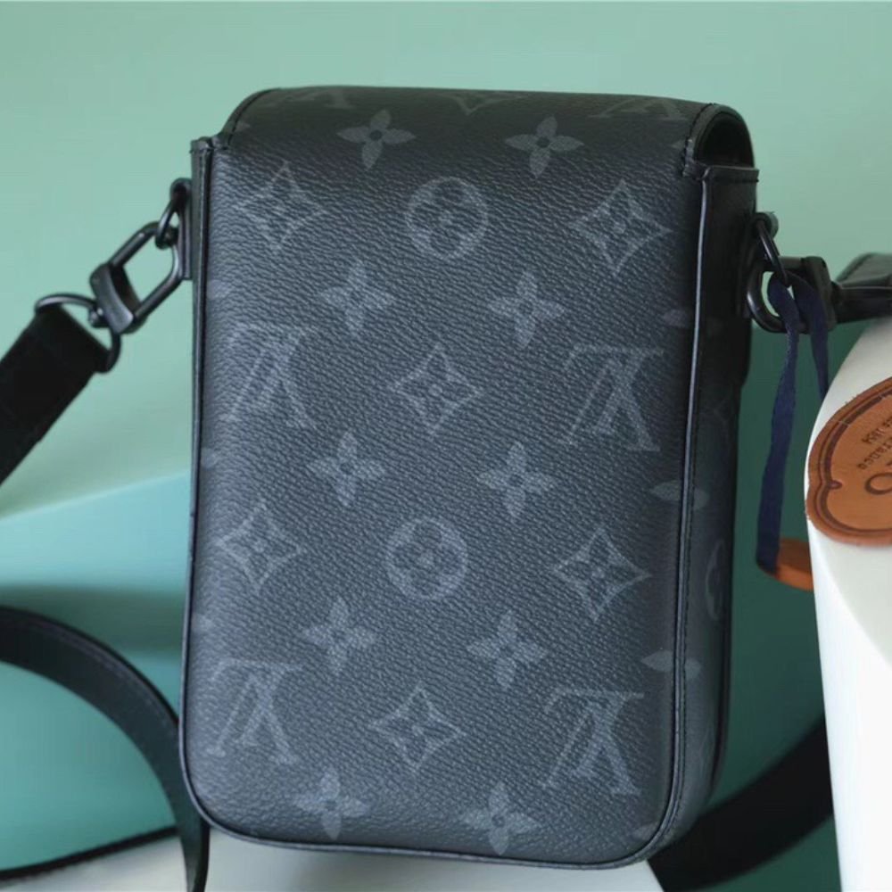 Louis Vuitton S-Lock Vertical Wearable Wallet Monogram Eclipse Black 19Cm M82252