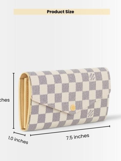 Louis Vuitton Sarah Wallet Damier Azur Canvas 19Cm N63208