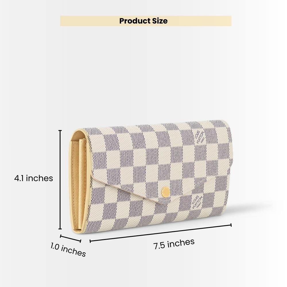 Louis Vuitton Sarah Wallet Damier Azur Canvas 19Cm N63208