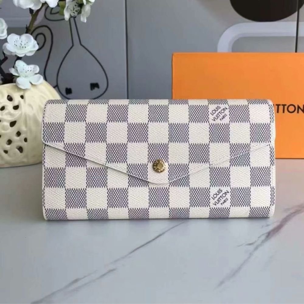 Louis Vuitton Sarah Wallet Damier Azur Canvas 19Cm N63208