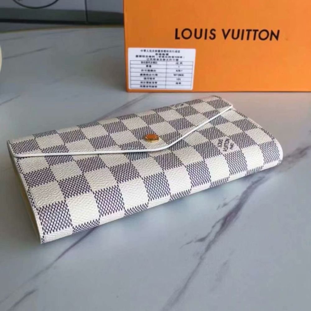 Louis Vuitton Sarah Wallet Damier Azur Canvas 19Cm N63208