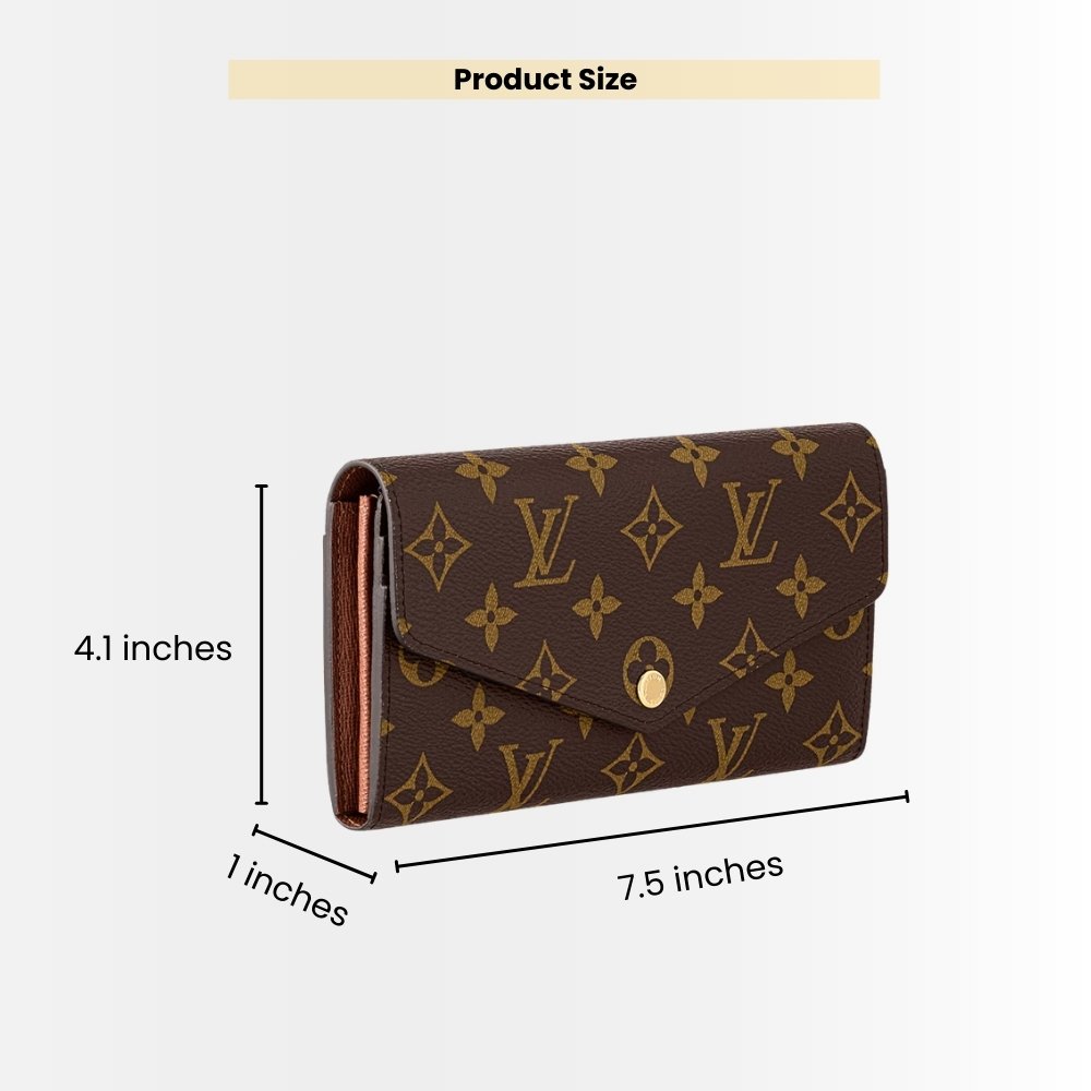 Louis Vuitton Sarah Wallet Monogram Canvas Brown 19Cm M60531