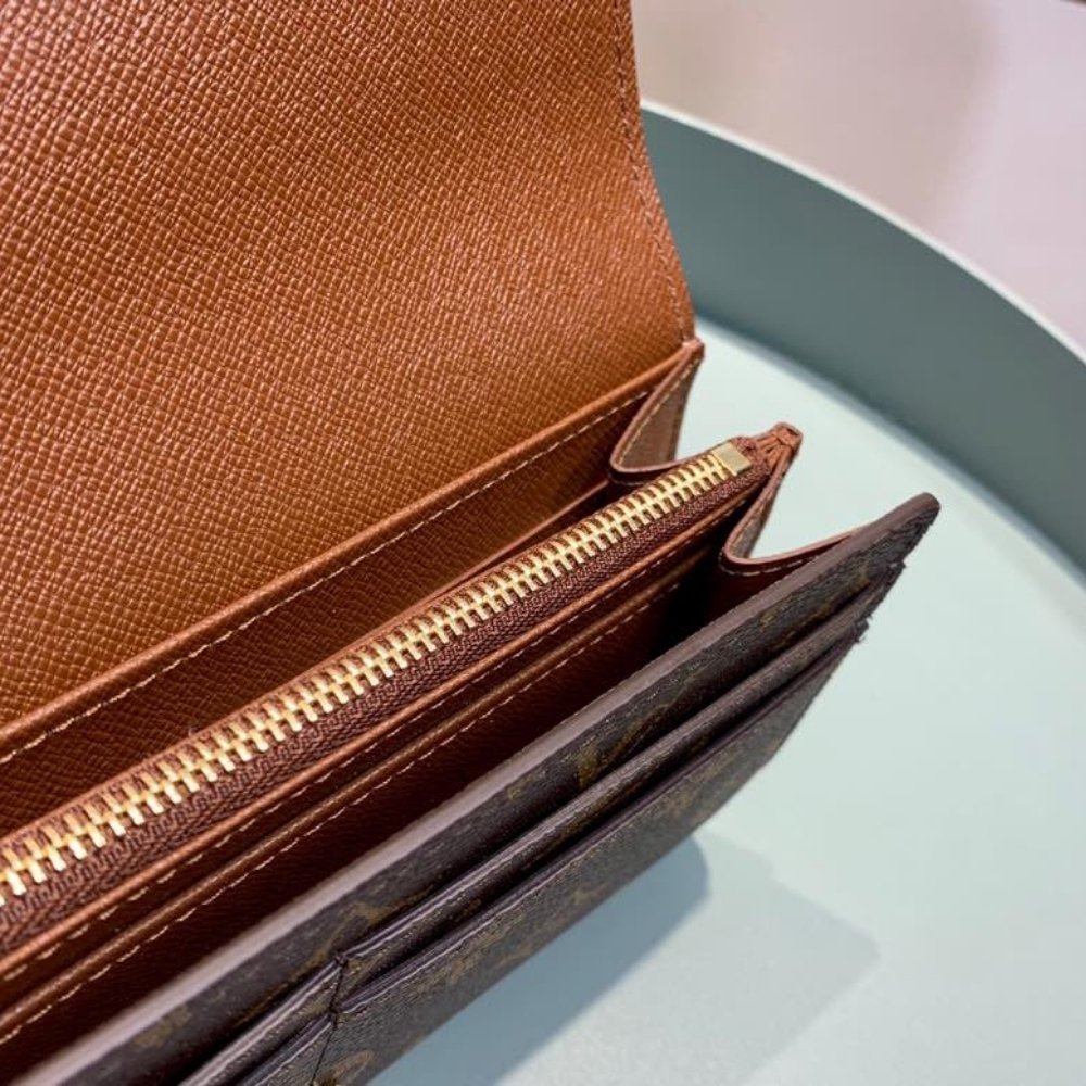 Louis Vuitton Sarah Wallet Monogram Canvas Brown 19Cm M60531