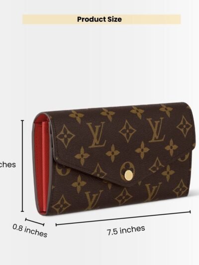 Louis Vuitton Sarah Wallet Monogram Canvas Coquelicot Red 19Cm M62236