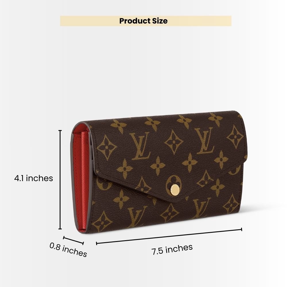Louis Vuitton Sarah Wallet Monogram Canvas Coquelicot Red 19Cm M62236