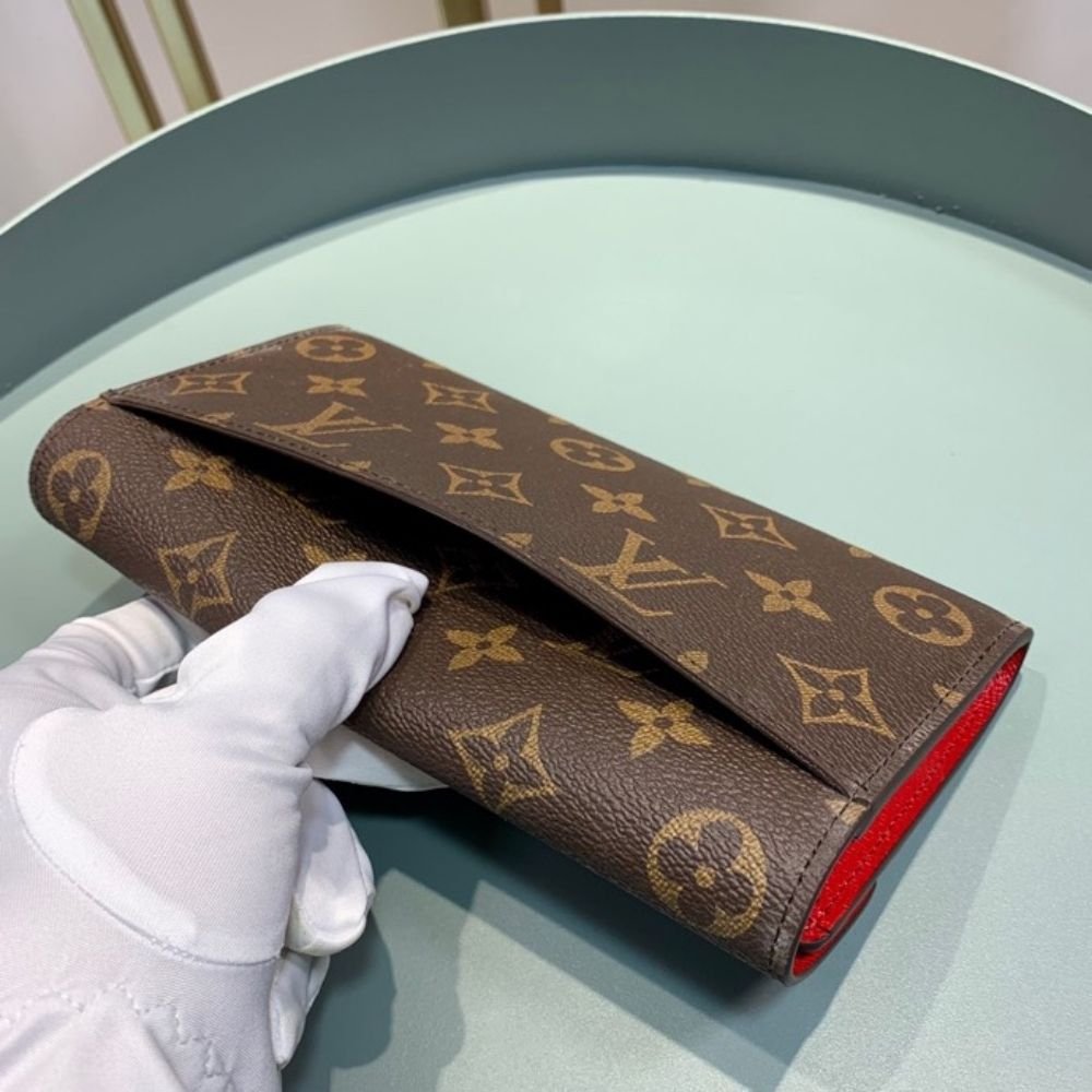 Louis Vuitton Sarah Wallet Monogram Canvas Coquelicot Red 19Cm M62236