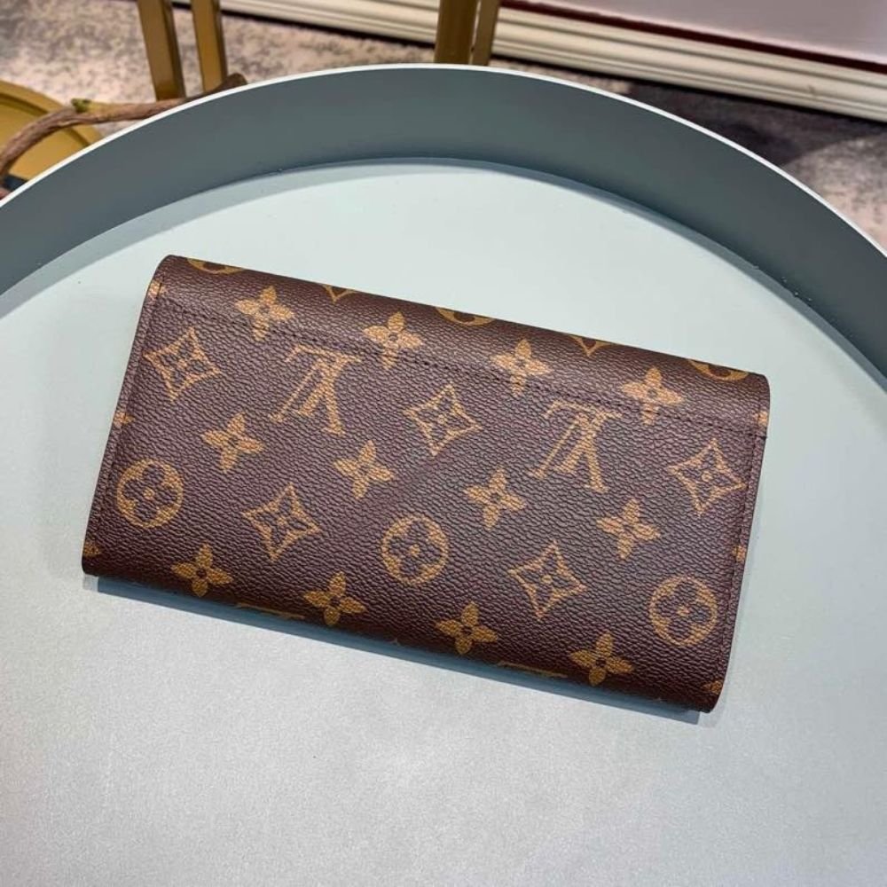 Louis Vuitton Sarah Wallet Monogram Canvas Coquelicot Red 19Cm M62236